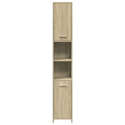 Bathroom Cabinet Sonoma Oak 30x30x183,5 cm Engineered Wood