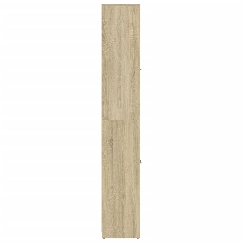 Bathroom Cabinet Sonoma Oak 30x30x183,5 cm Engineered Wood