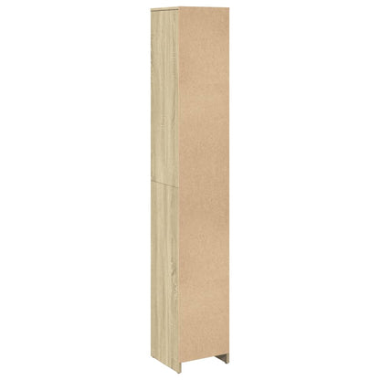 Bathroom Cabinet Sonoma Oak 30x30x183,5 cm Engineered Wood