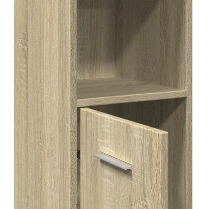 Bathroom Cabinet Sonoma Oak 30x30x183,5 cm Engineered Wood