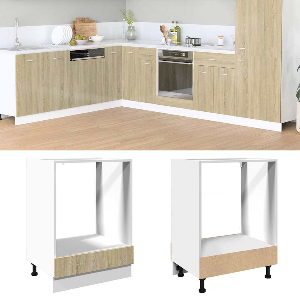 Oven Cabinet Sonoma Oak 60x46x81,5 cm Engineered Wood