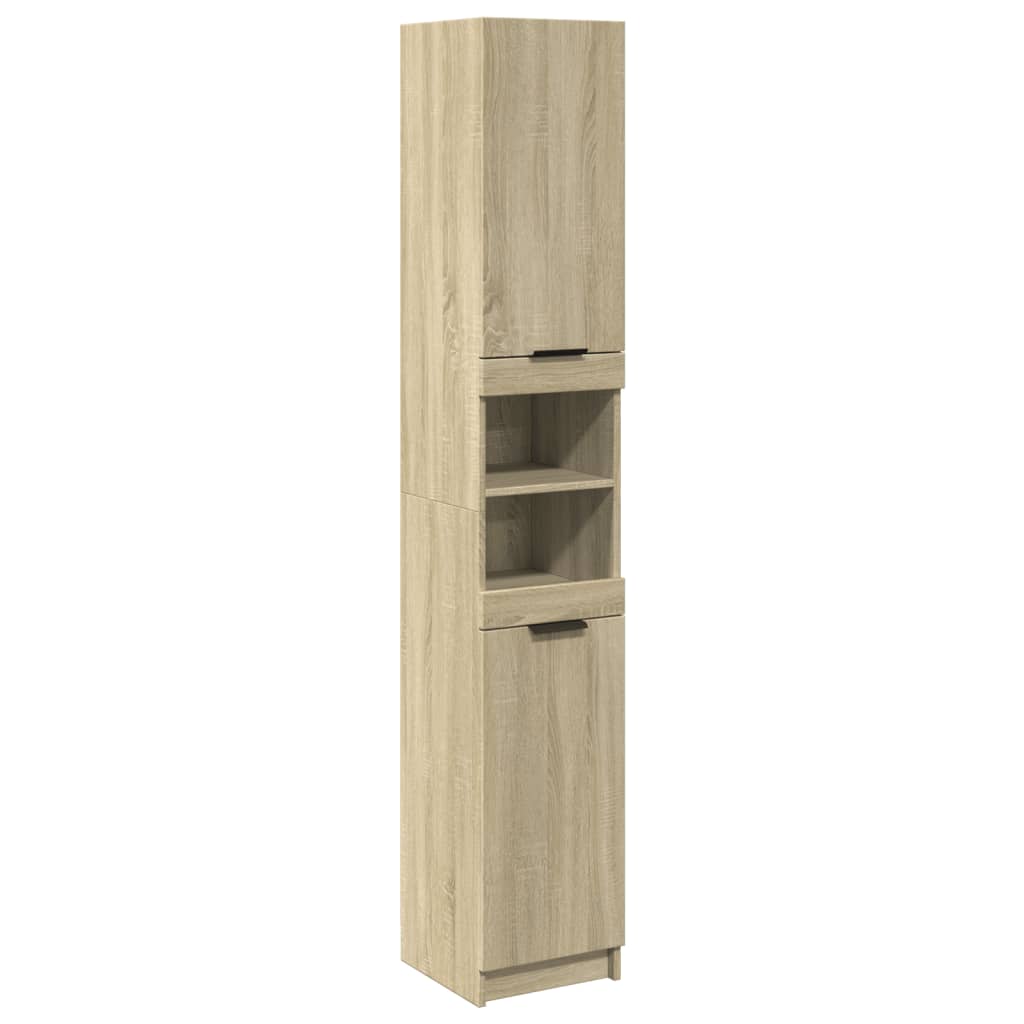 Bathroom Cabinet Sonoma Oak 32x34x188,5 cm Engineered Wood