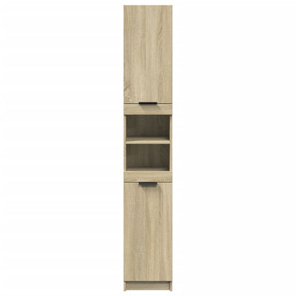 Bathroom Cabinet Sonoma Oak 32x34x188,5 cm Engineered Wood