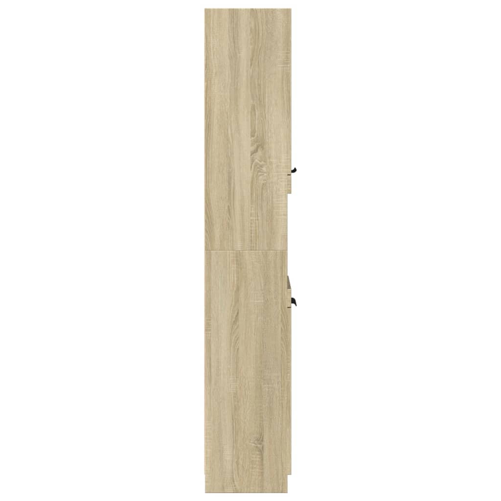 Bathroom Cabinet Sonoma Oak 32x34x188,5 cm Engineered Wood