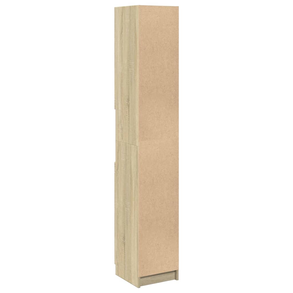 Bathroom Cabinet Sonoma Oak 32x34x188,5 cm Engineered Wood