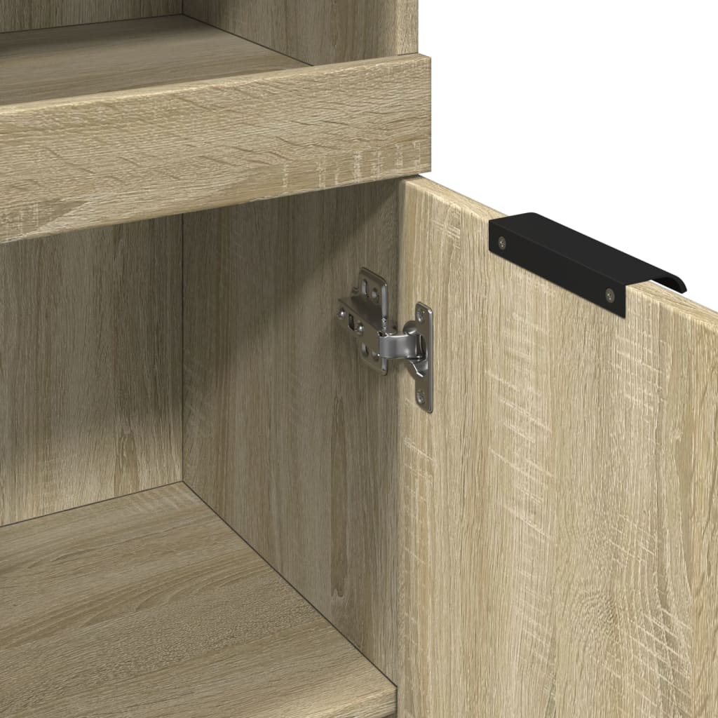 Bathroom Cabinet Sonoma Oak 32x34x188,5 cm Engineered Wood