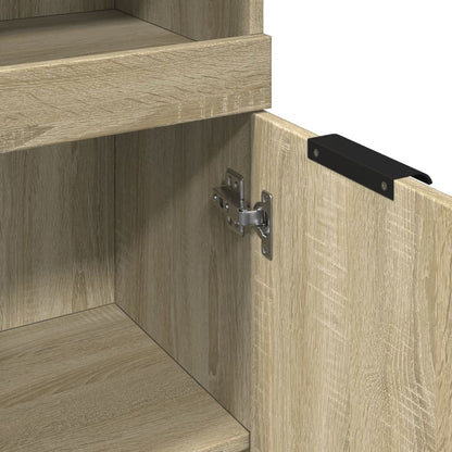 Bathroom Cabinet Sonoma Oak 32x34x188,5 cm Engineered Wood