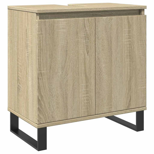 Bathroom Cabinet Sonoma Oak 58x33x60 cm Engineered Wood