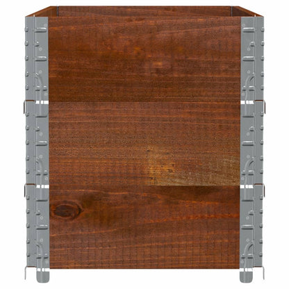 Pallet Collars 3 pcs Brown 100x50 cm Solid Wood Pine