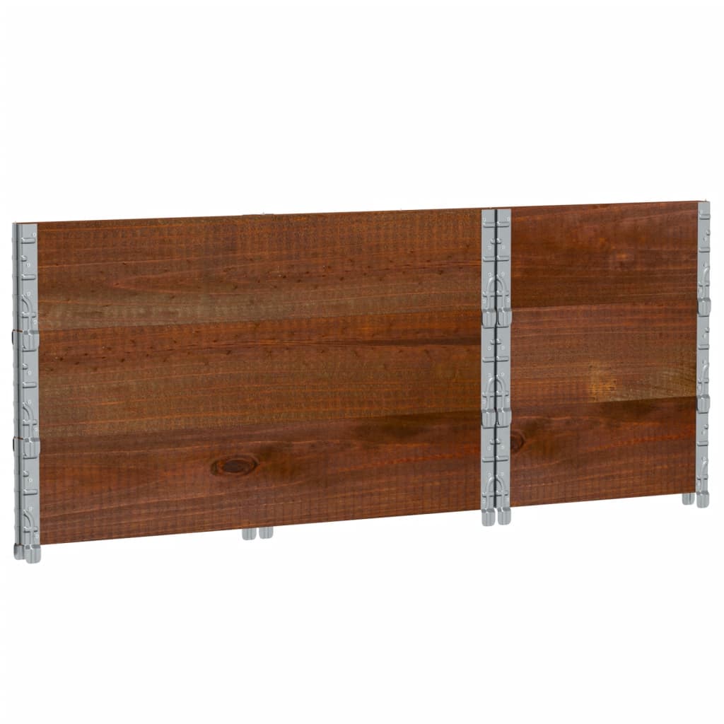 Pallet Collars 3 pcs Brown 100x50 cm Solid Wood Pine