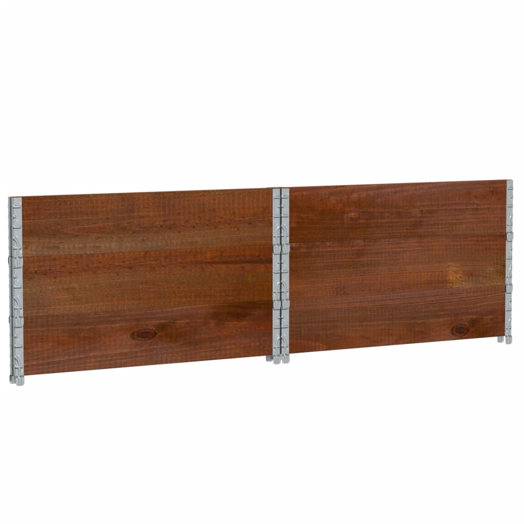 Pallet Collars 3 pcs Brown 100x100 cm Solid Wood Pine