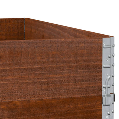Pallet Collars 3 pcs Brown 100x100 cm Solid Wood Pine