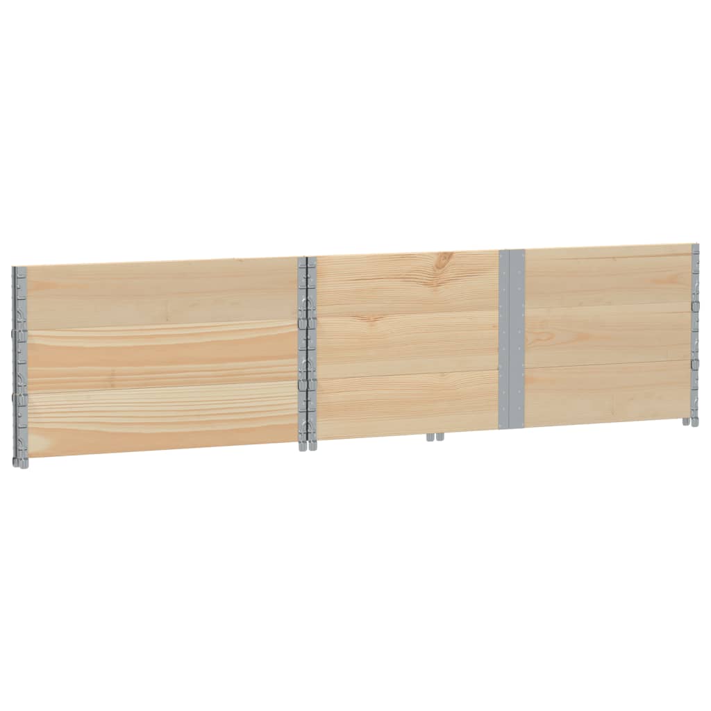 Pallet Collars 3 pcs 150x100 cm Solid Wood Pine