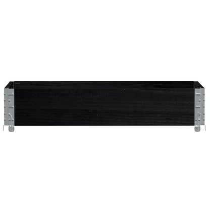 Garden Planter Black 100x50 cm Solid Wood Pine
