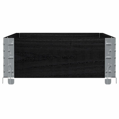 Garden Planter Black 100x50 cm Solid Wood Pine