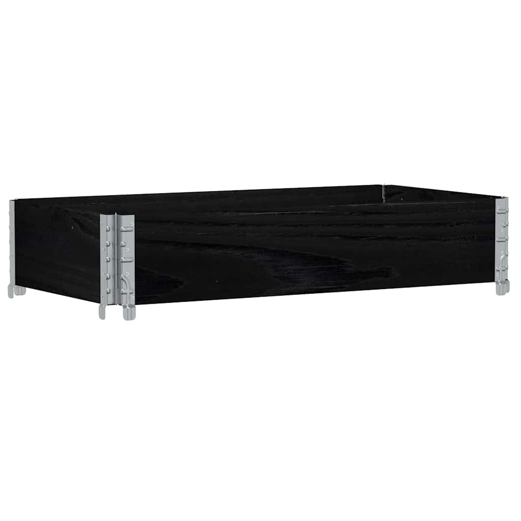 Garden Planter Black 100x50 cm Solid Wood Pine