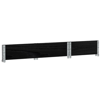 Garden Planter Black 100x50 cm Solid Wood Pine