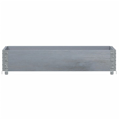 Garden Planter Grey 100x50 cm Solid Wood Pine