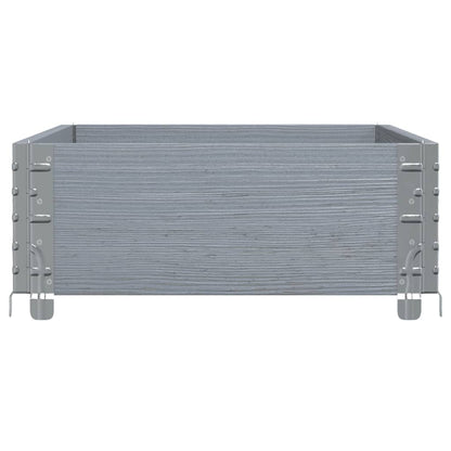 Garden Planter Grey 100x50 cm Solid Wood Pine
