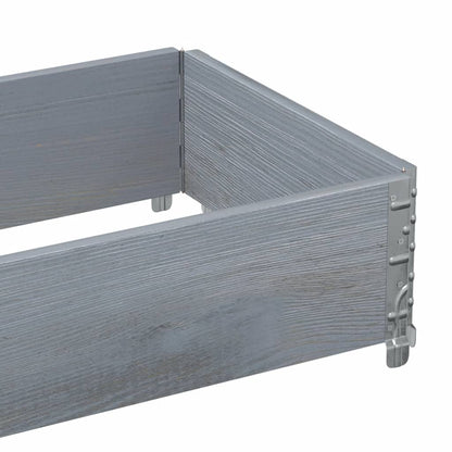 Garden Planter Grey 100x50 cm Solid Wood Pine