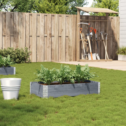 Garden Planter Grey 100x50 cm Solid Wood Pine