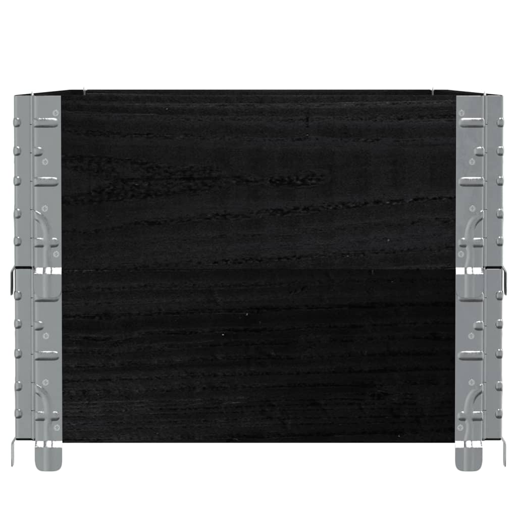 Garden Planter Black 100x50 cm Solid Wood Pine