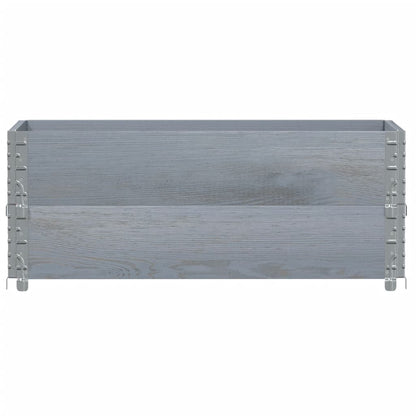 Garden Planter Grey 100x50 cm Solid Wood Pine