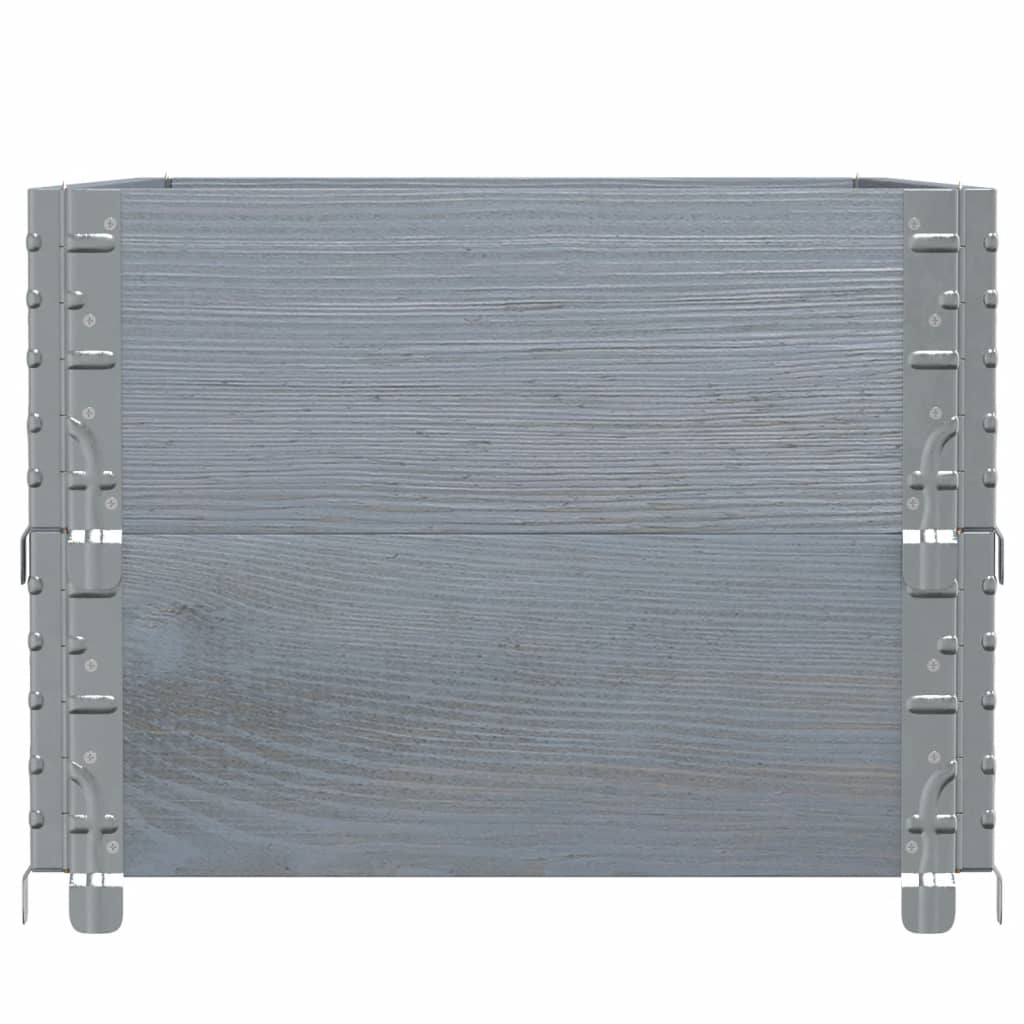 Garden Planter Grey 100x50 cm Solid Wood Pine