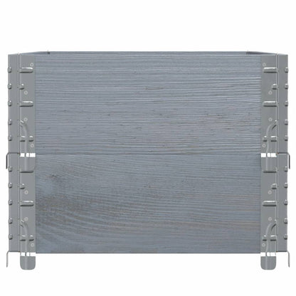 Garden Planter Grey 100x50 cm Solid Wood Pine