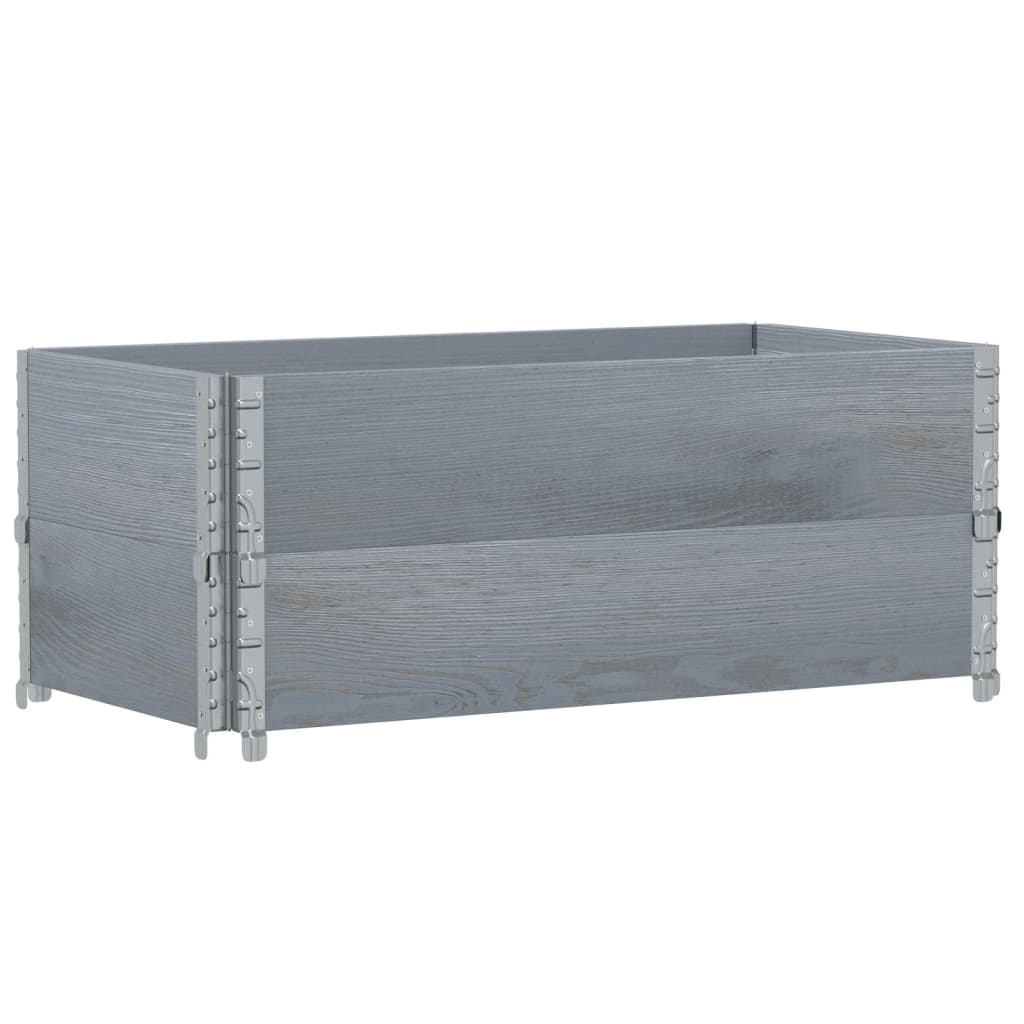 Garden Planter Grey 100x50 cm Solid Wood Pine