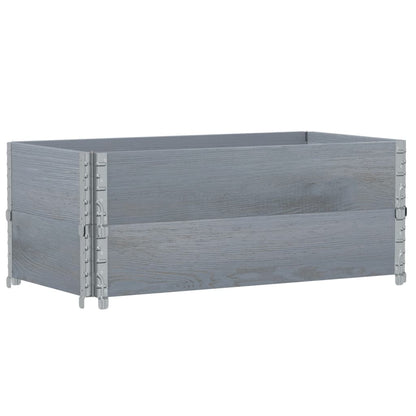 Garden Planter Grey 100x50 cm Solid Wood Pine