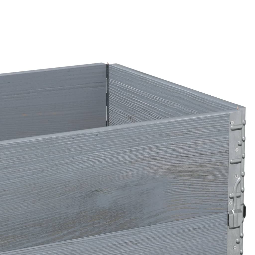 Garden Planter Grey 100x50 cm Solid Wood Pine