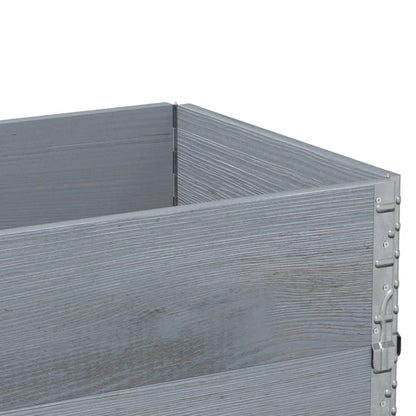 Garden Planter Grey 100x50 cm Solid Wood Pine