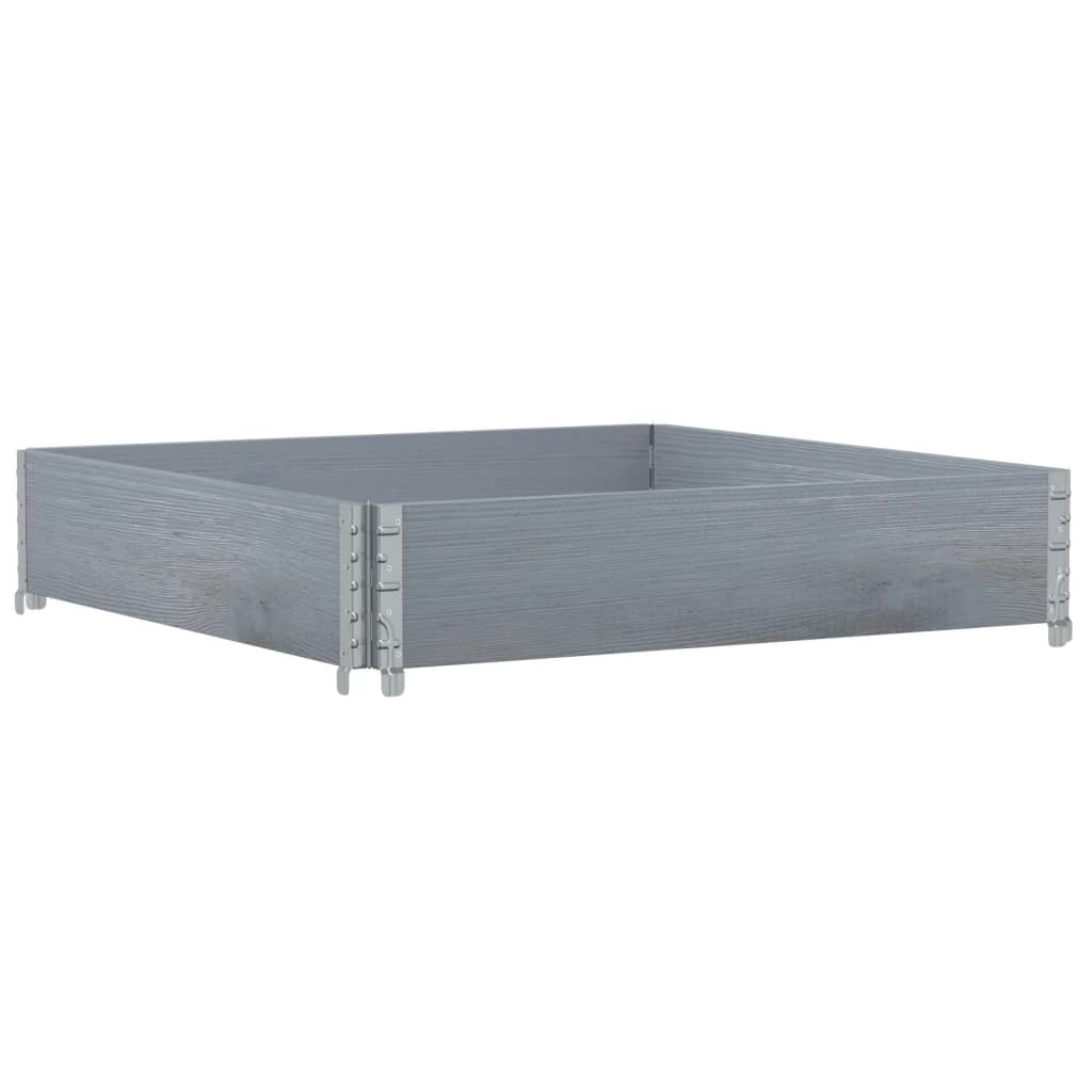 Garden Planter Grey 100x100 cm Solid Wood Pine