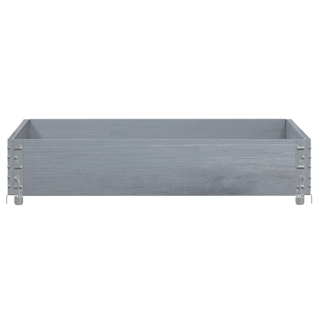 Garden Planter Grey 100x100 cm Solid Wood Pine