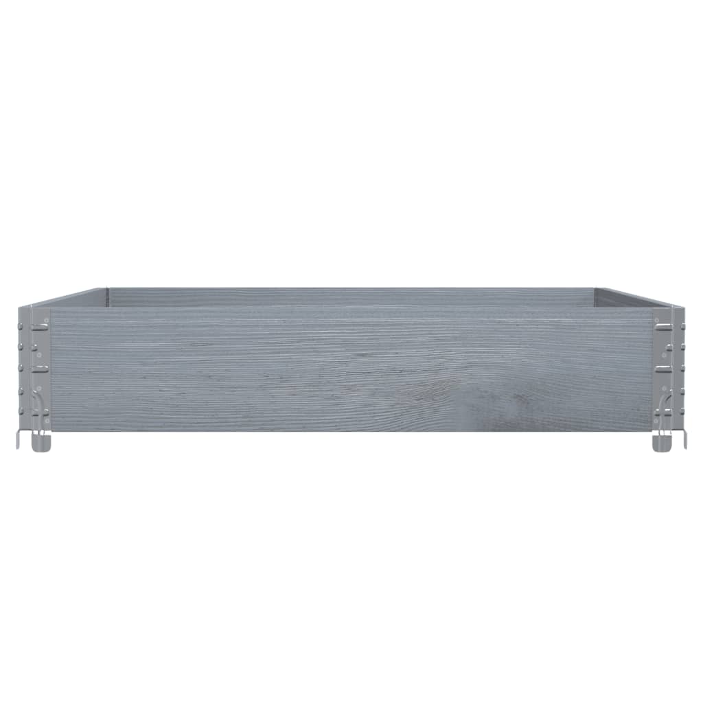 Garden Planter Grey 100x100 cm Solid Wood Pine