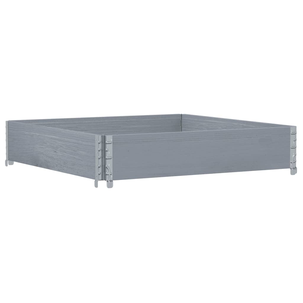 Garden Planter Grey 100x100 cm Solid Wood Pine