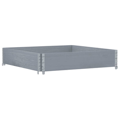 Garden Planter Grey 100x100 cm Solid Wood Pine