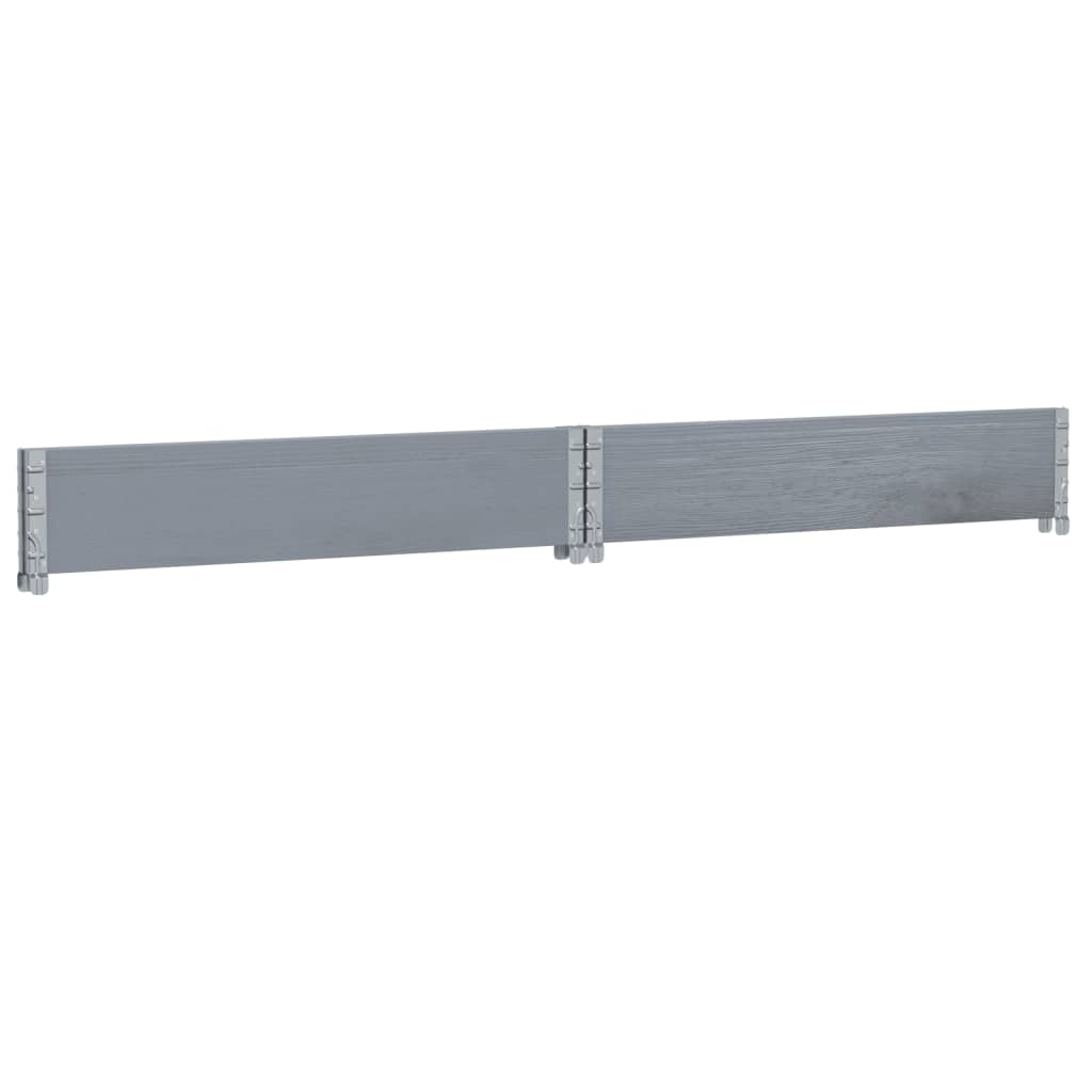 Garden Planter Grey 100x100 cm Solid Wood Pine