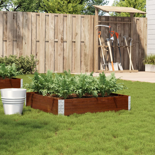 Garden Planter Brown 100x100 cm Solid Wood Pine