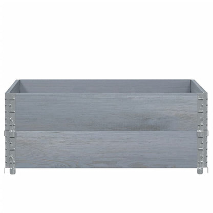 Garden Planter Grey 100x100 cm Solid Wood Pine