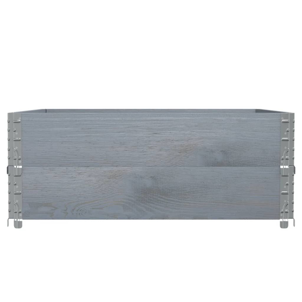 Garden Planter Grey 100x100 cm Solid Wood Pine