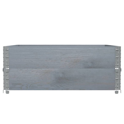 Garden Planter Grey 100x100 cm Solid Wood Pine