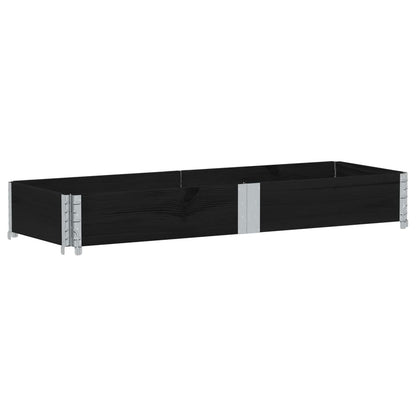 Garden Planter Black 150x50 cm Solid Wood Pine