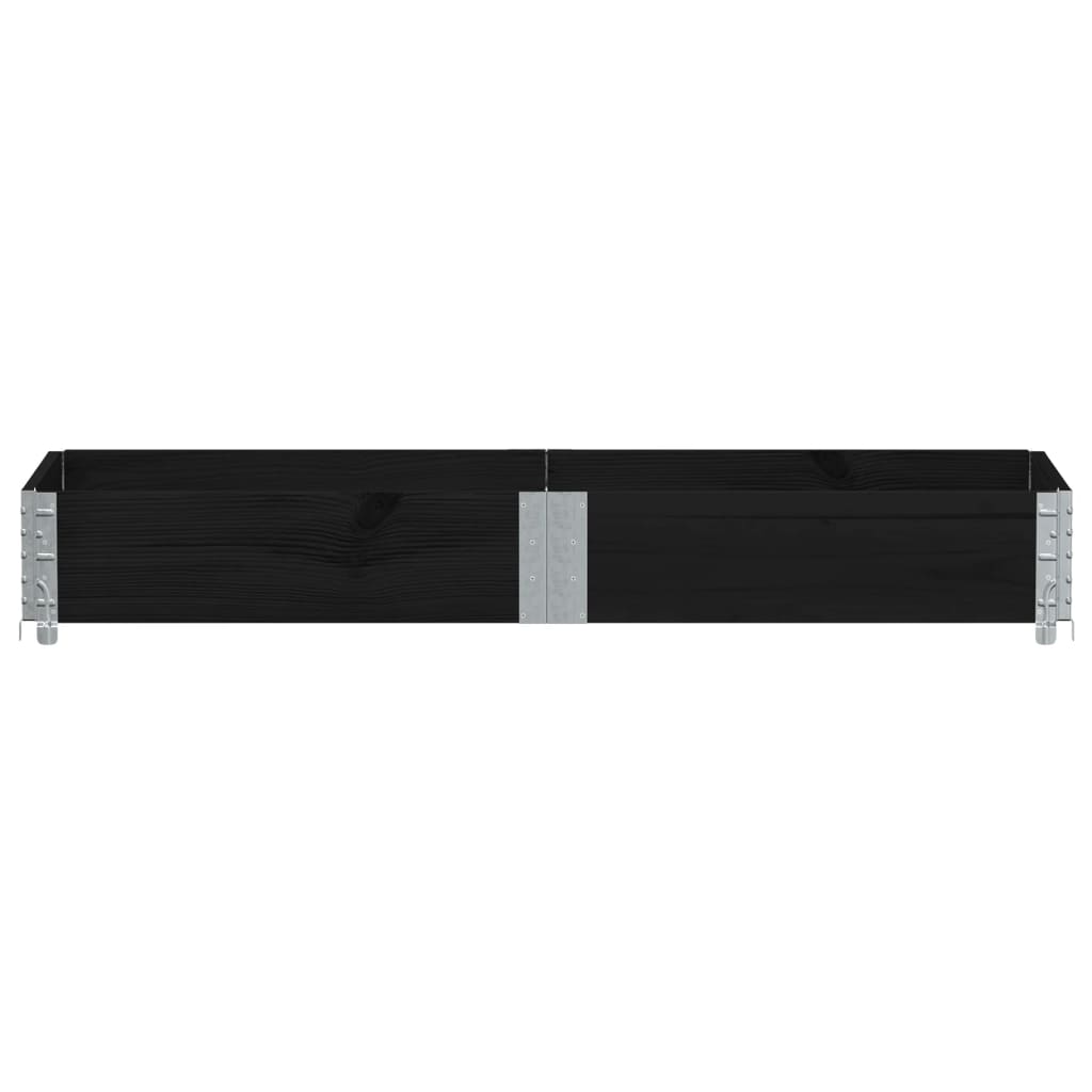Garden Planter Black 150x50 cm Solid Wood Pine
