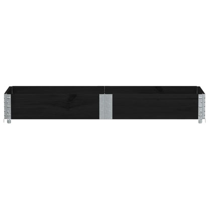 Garden Planter Black 150x50 cm Solid Wood Pine