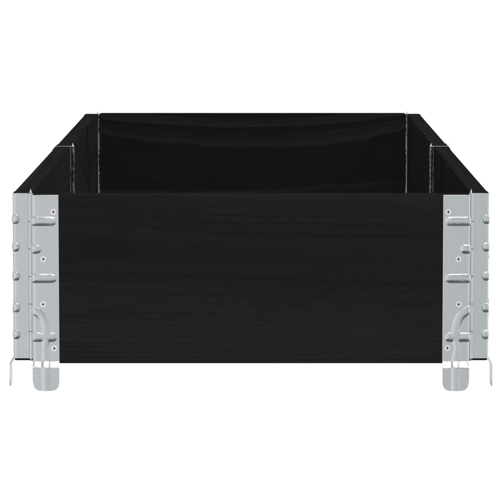 Garden Planter Black 150x50 cm Solid Wood Pine