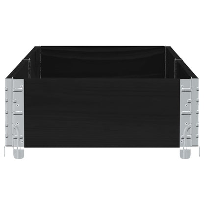 Garden Planter Black 150x50 cm Solid Wood Pine