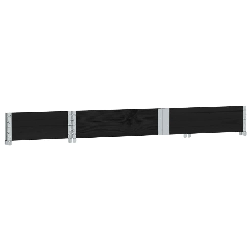 Garden Planter Black 150x50 cm Solid Wood Pine