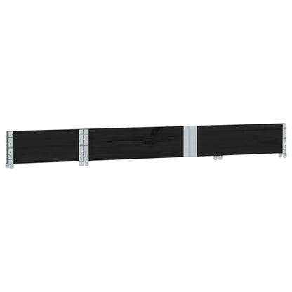 Garden Planter Black 150x50 cm Solid Wood Pine